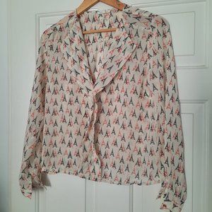 Under Skies Eiffel Tower Shirt - Size S